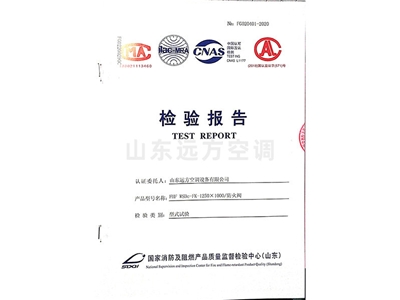 防（fáng）火閥檢驗報告